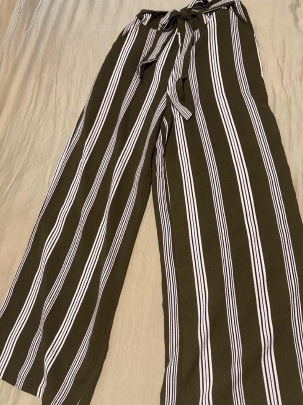 Striped Wide-Leg Pants